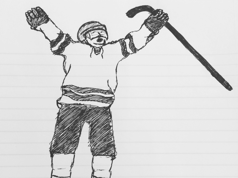 800x600 Hockey Sketch By Jackson Powell - Hockey Sketch