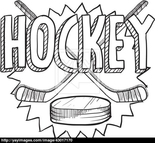 512x473 Hockey Sketch Vector - Hockey Sketch