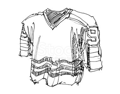 382x300 Ice Hockey Shirt Sketch Stock Vectors - Hockey Sketch