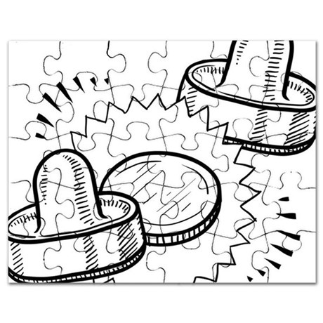 460x460 Air Hockey Sketch Puzzle By Admin Cp70839509 - Hockey Sketch