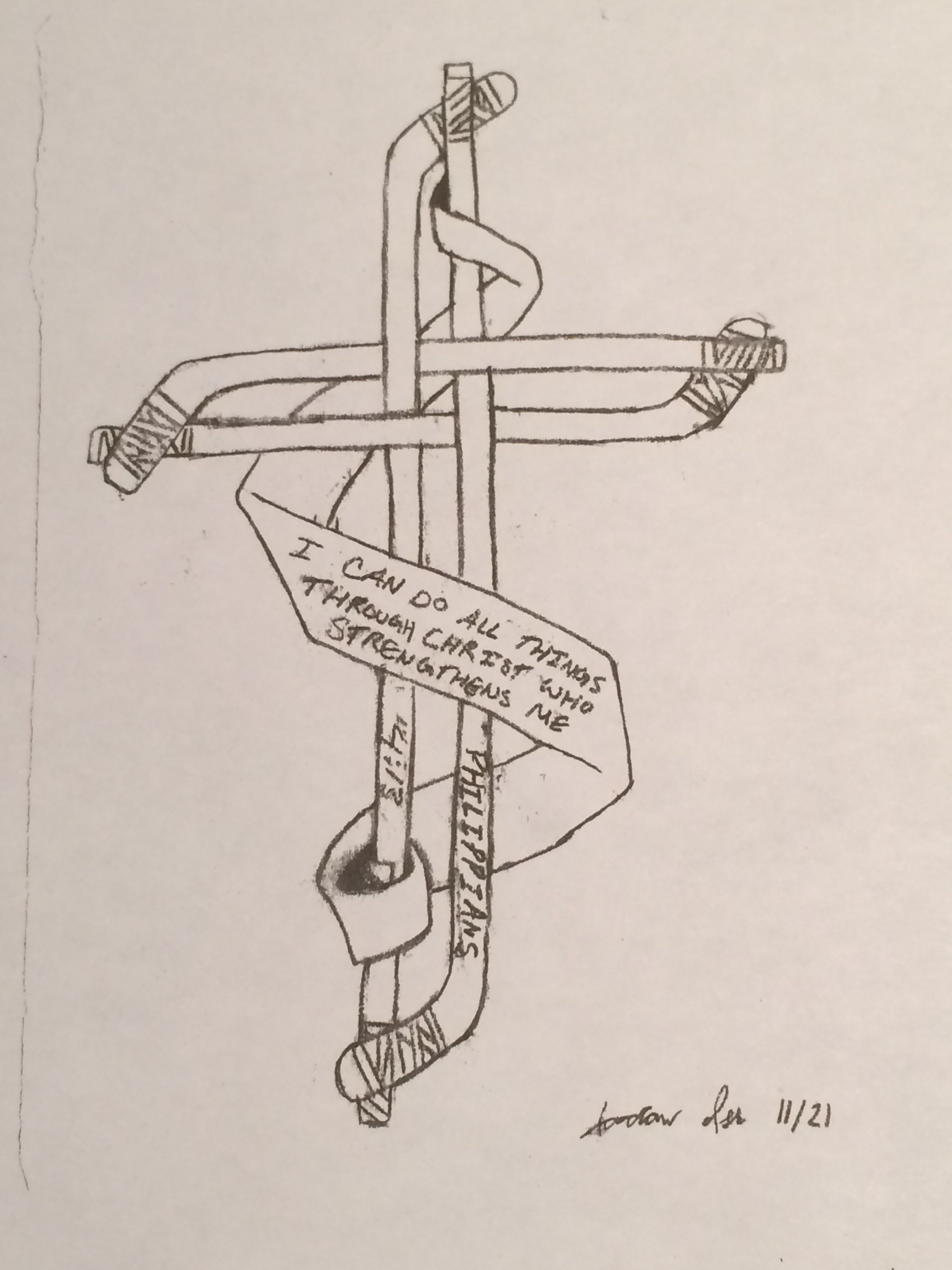 2448x3264 Cross Made Out Of Hockey Sticks Hockey Hockey - Hockey Stick Sketch
