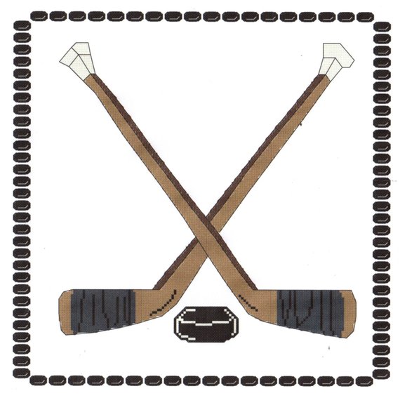 570x567 Hockey Sticks Cross Stitch Pattern Etsy - Hockey Stick Sketch