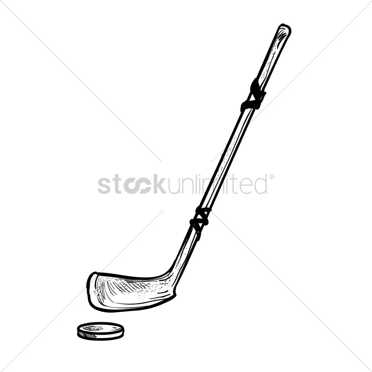 1300x1300 Ice Hockey Stick And Puck Vector Image - Hockey Stick Sketch