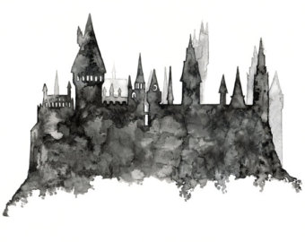 Hogwarts Castle Sketch at PaintingValley.com | Explore collection of ...