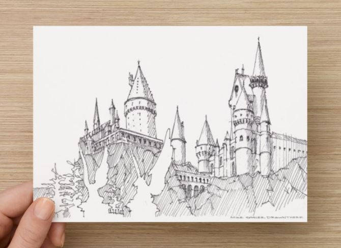 Hogwarts Castle Sketch At Paintingvalley Com Explore Collection