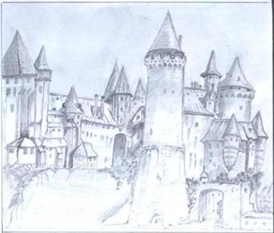 400x340 Hogwarts Castle - Hogwarts Sketch