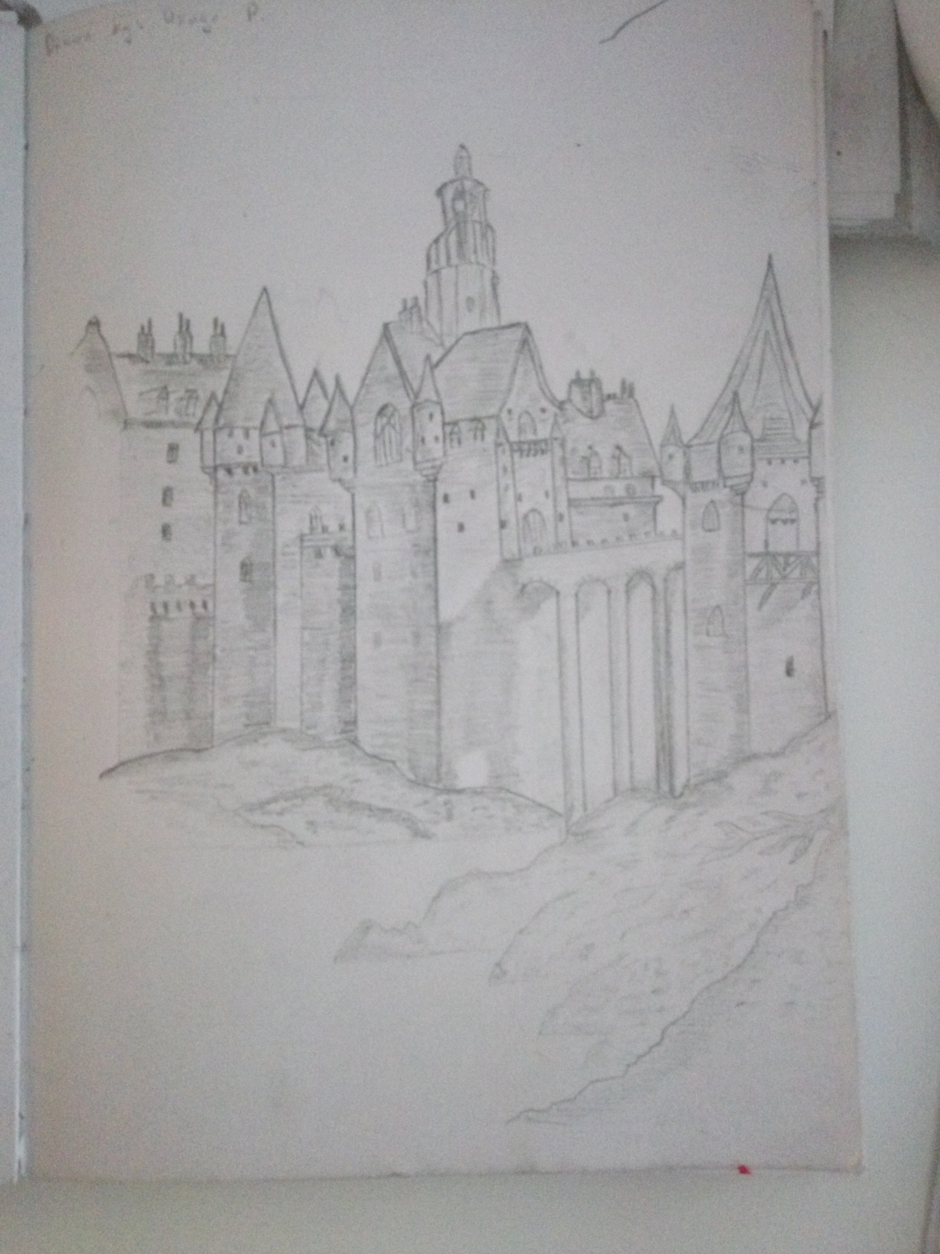 3120x4160 My Pencil Sketch Of Hogwarts - Hogwarts Sketch