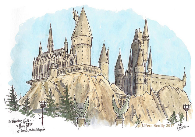 640x448 Harry Potter Petescully - Hogwarts Sketch