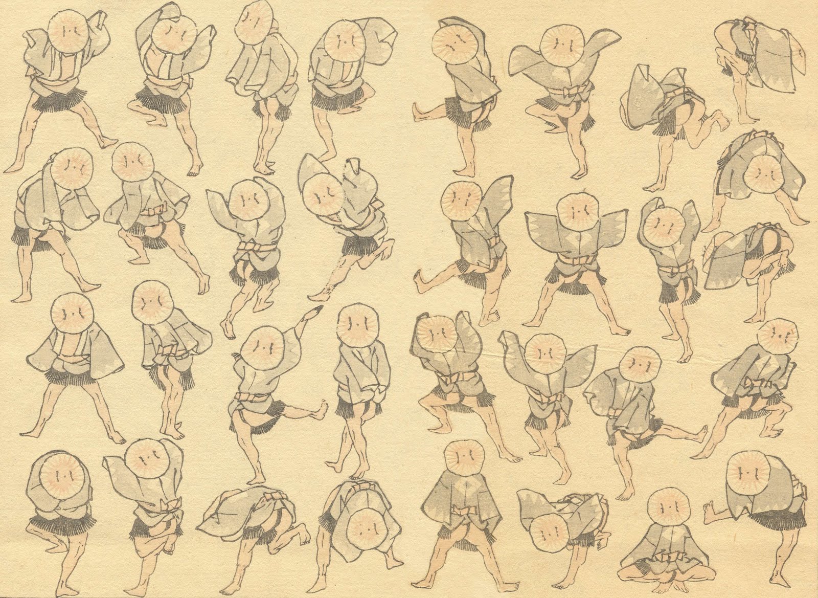 1600x1169 Implied Motion In Hokusai Manga Mo Costandi - Hokusai Sketches