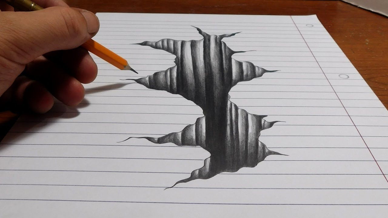 1280x720 Sketch Pictures Best Sketch 3d How To Draw Hole - Hole Sketch