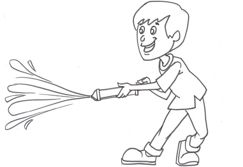 792x544 Happy Holi Pictures With Quotes And Drawingcolouring Free - Holi Sketch