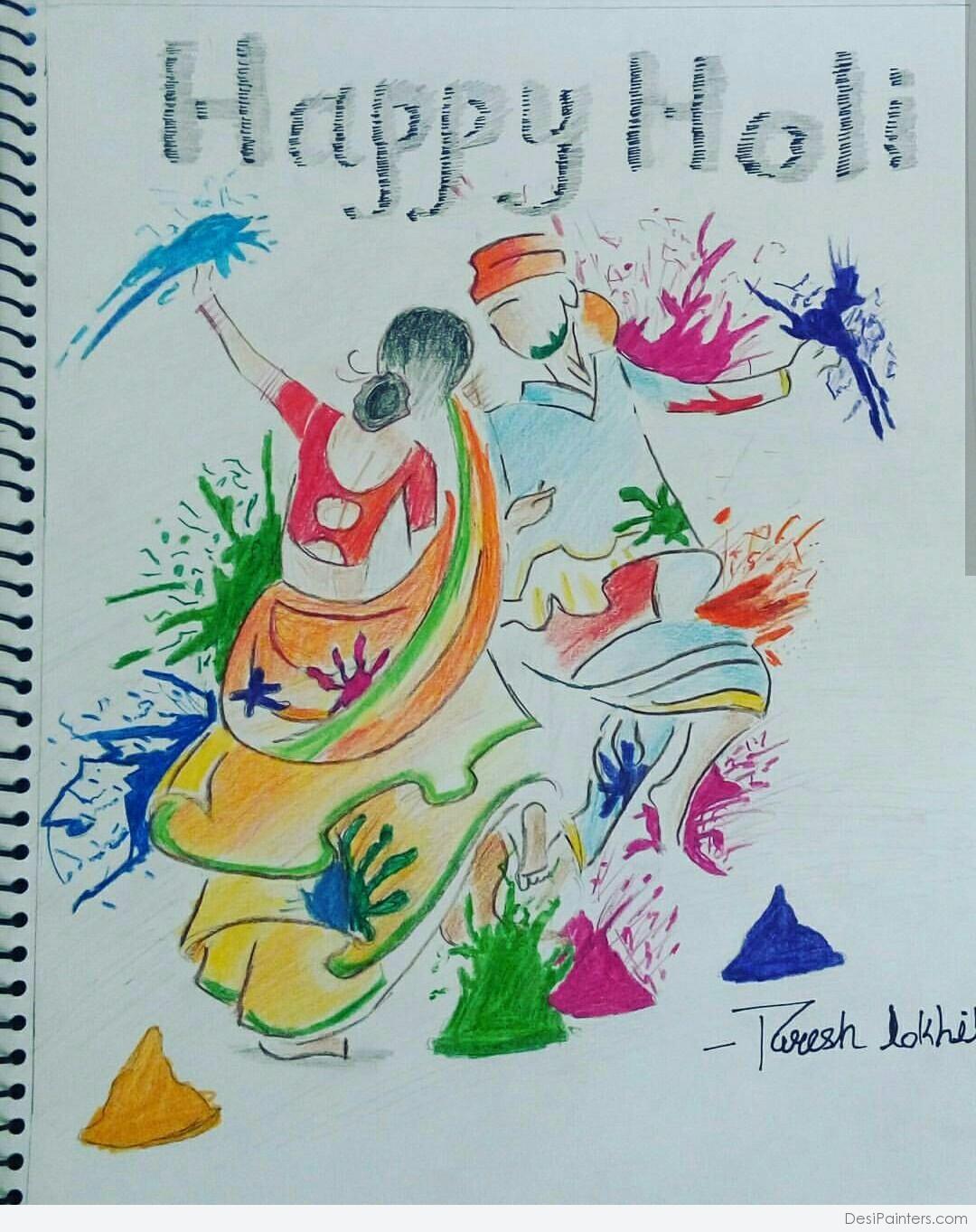 Holi Sketch at Explore collection of Holi Sketch