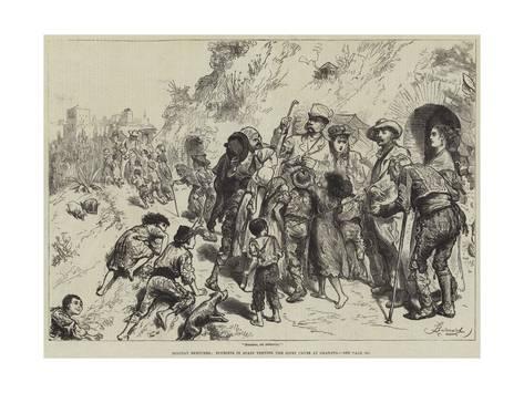 473x355 Holiday Sketches, Tourists In Spain Visiting The Gipsy Caves - Holiday Sketches