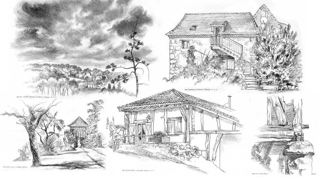 1024x569 Gite Holiday Views I Made Nine Sketches During My Stay - Holiday Sketches