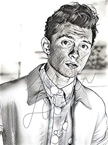 374x500 Tom Holland Sketch Drawing Print Poster Hand Drawn - Holland Sketch