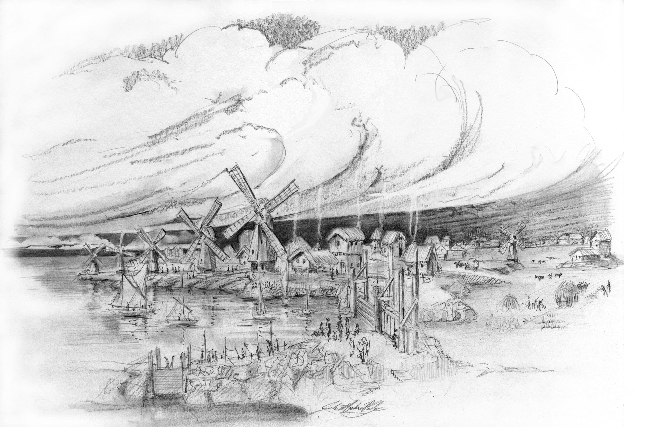 2550x1658 Old Dutch Harbor Storydoors - Holland Sketch