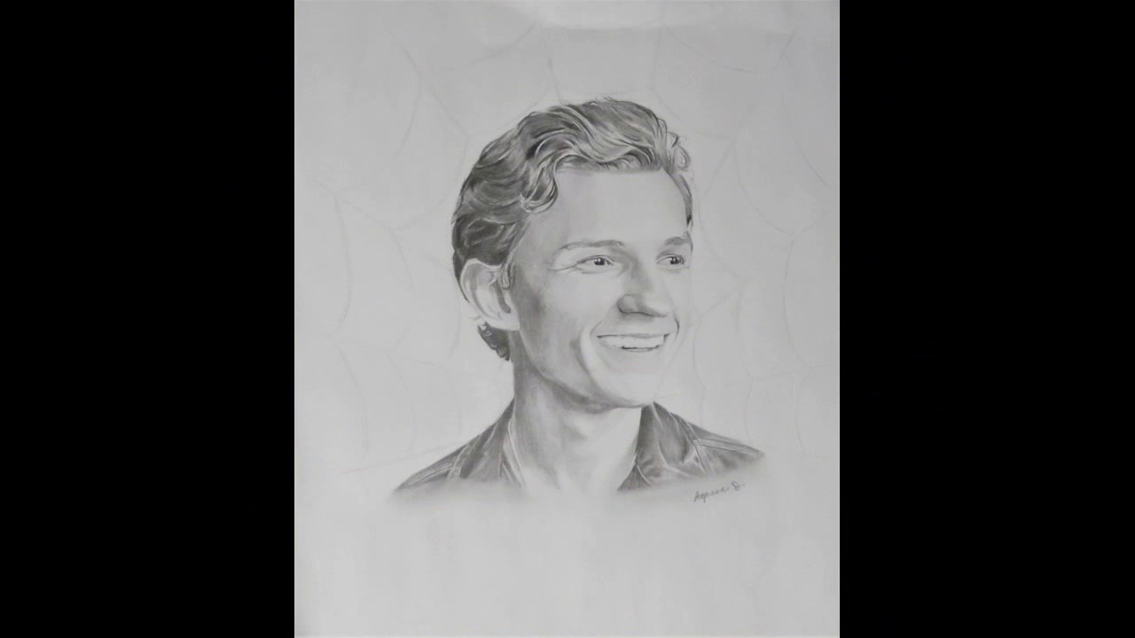 1280x720 Tom Holland (Speed Drawing) - Holland Sketch