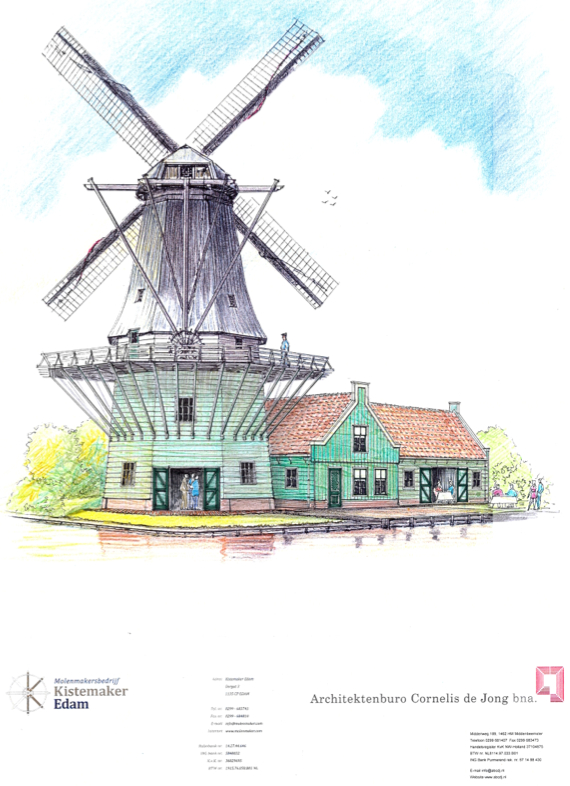 570x786 Holland Dutch Mills (Re)built And Restored By - Holland Sketch