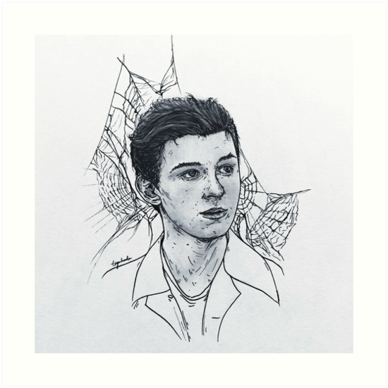 550x550 Tom Holland Art Prints By Tsyuhada Redbubble - Holland Sketch