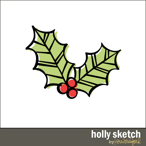 Holly Leaf Sketch at Explore collection of Holly