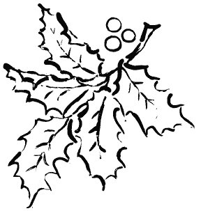 288x303 Just For Funcraft Supplies, Rubber Stamps, Paper Crafts Amp Scrapbooking - Holly Sketch