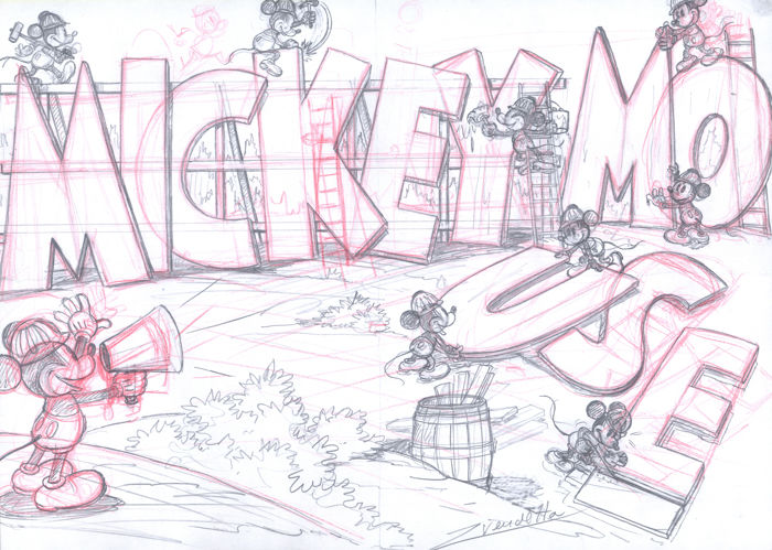 700x499 Vendetta, Z. - Hollywood Sign Sketch