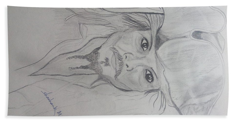 967x500 Jack Sparrow Hollywood Actor Pencil Sketch Beach Towel For Sale By - Hollywood Sketch