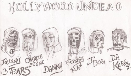 500x290 Hollywood Undead Uploaded By Taylor On We Heart It - Hollywood Undead Sketches
