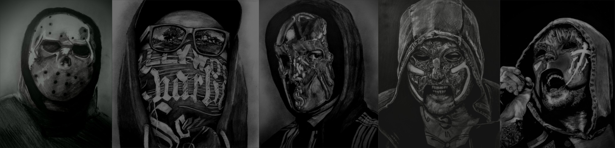 2075x500 Hollywood V. Art Tumblr - Hollywood Undead Sketches