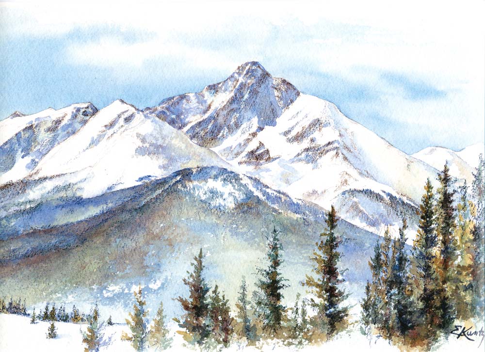 1000x726 Mount Of The Holy Cross Sketch Mount N Frame - Holy Cross Sketch