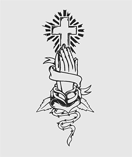 425x505 Top Selling Decals - Holy Cross Sketch