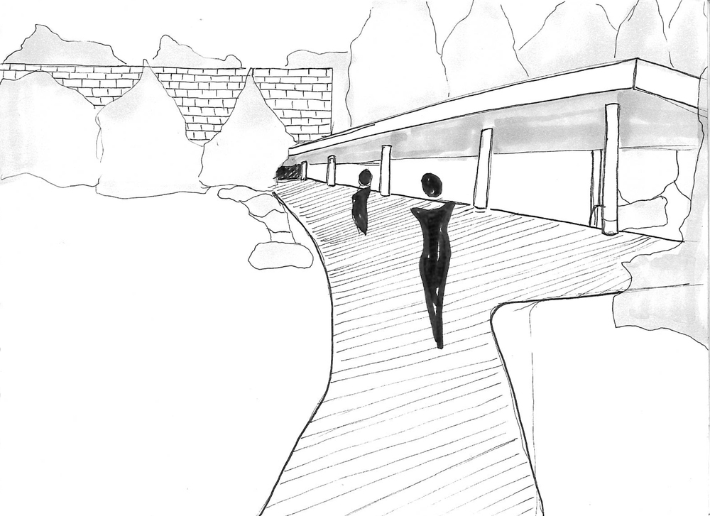 1000x727 Chapel Of The Holy Cross Bahia B Marks - Holy Cross Sketch