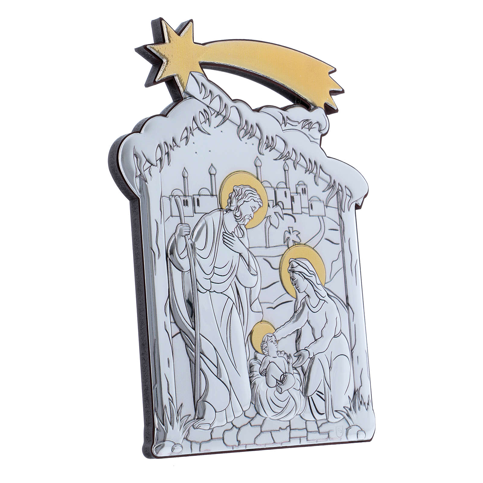 1600x1600 Holy Family And Hut Painting In Aluminium 21,6x16,3 Cm Online - Holy Family Sketch