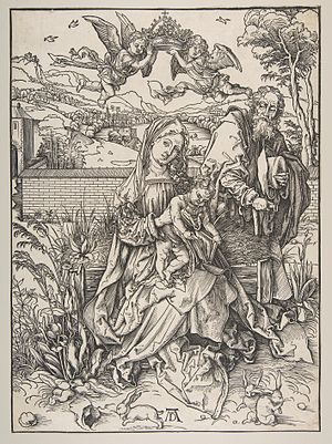 300x401 The Holy Family With Three Hares - Holy Family Sketch