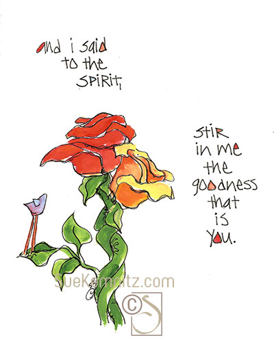 400x500 Holy Spirit Radiant Light Studio Arts Sue Kemnitz Art - Holy Spirit Sketch