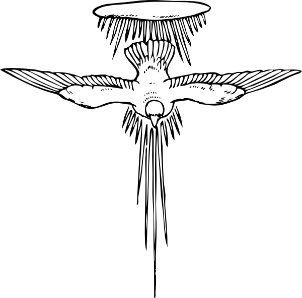 600x592 Holy Spirit Clip Art Free Vector 4vector - Holy Spirit Sketch