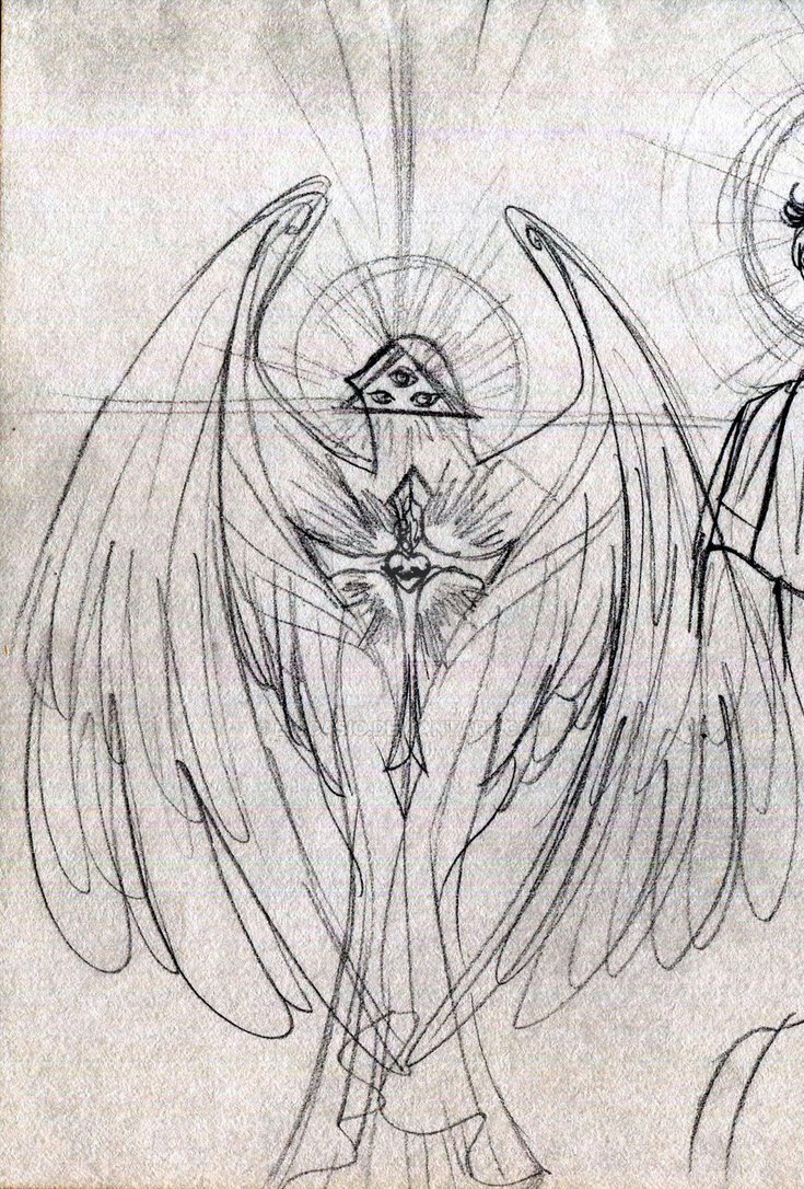 735x1086 Holy Spirit Sketch By E Ocasio - Holy Spirit Sketch