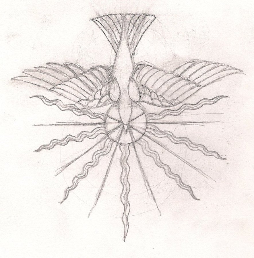 885x902 Sketch Of Holy Spirit By Matjul - Holy Spirit Sketch