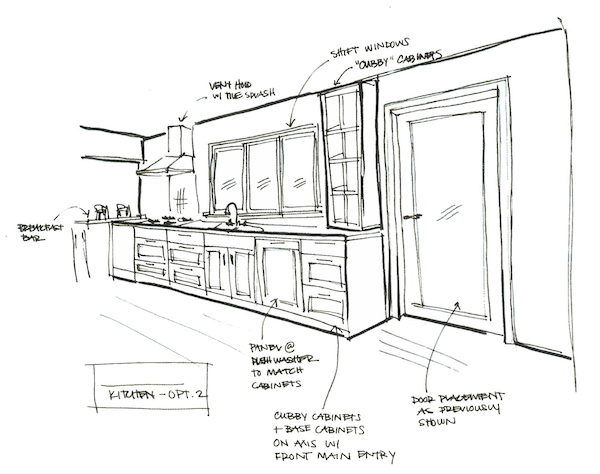 600x474 Home Design Hand Sketching Vs Architectural Drawing - Home Design Sketch