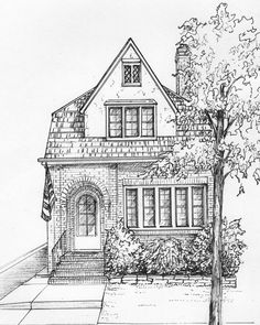 236x295 The 168 Best Line Drawings Of Houses Images House - Home Sketch
