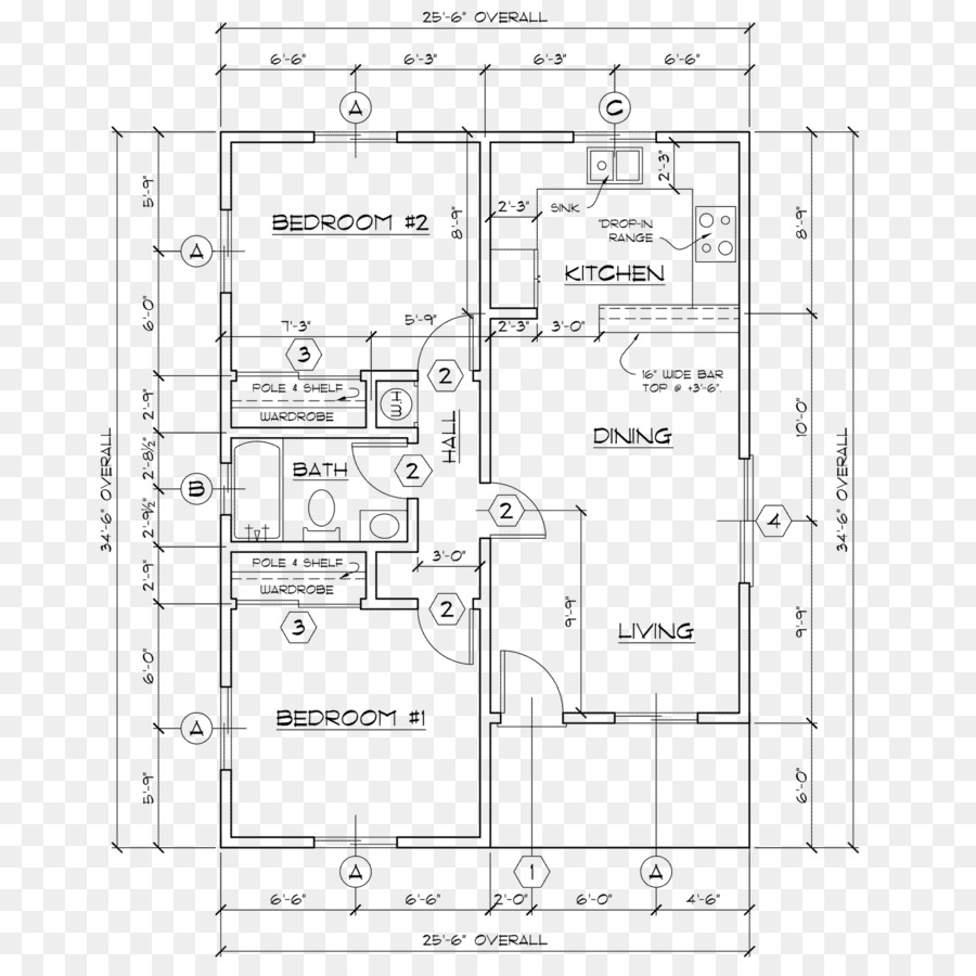 900x900 Floor Plan Technical Drawing - Home Sketch Plan