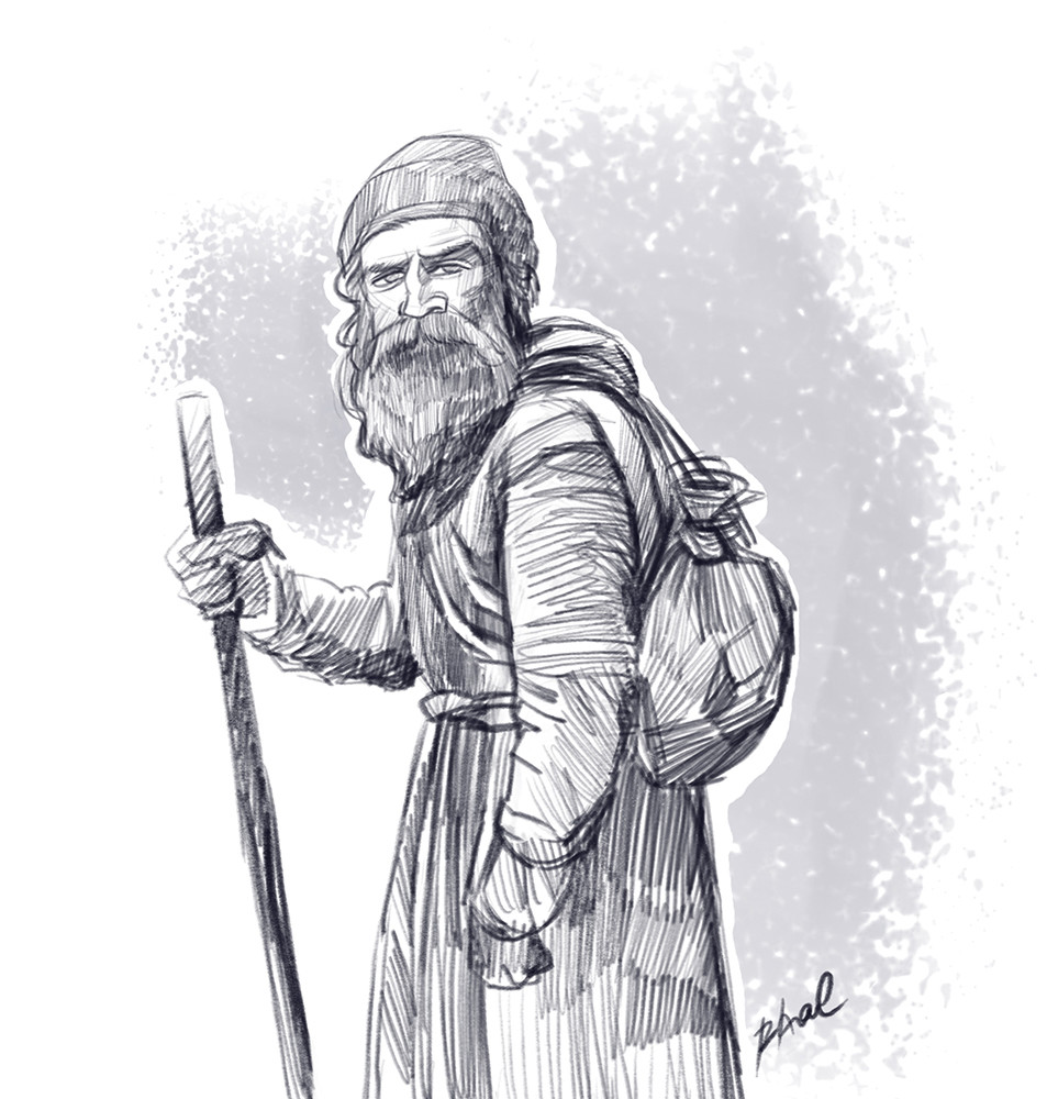 963x1000 Artstation - Homeless Sketch