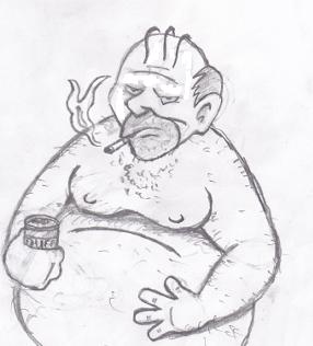 286x316 Homer Simpson Sketch By Cheesybear - Homer Simpson Sketch