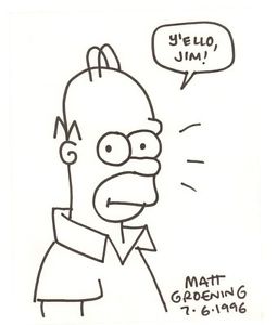 255x300 Homer Simpson From The Simpsons Drawing - Homer Simpson Sketch