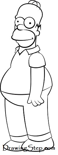 199x523 How To Draw Homer Simpson - Homer Simpson Sketch