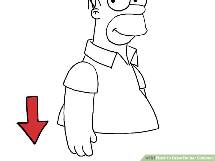 728x546 How To Draw Homer Simpson (With Pictures) - Homer Simpson Sketch
