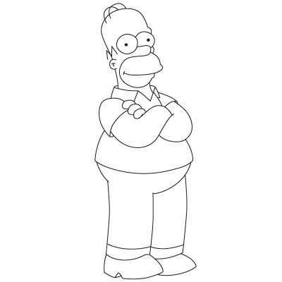 400x400 How To Draw Homer Simpson Fun Drawing Lessons For Kids Amp Adults - Homer Simpson Sketch