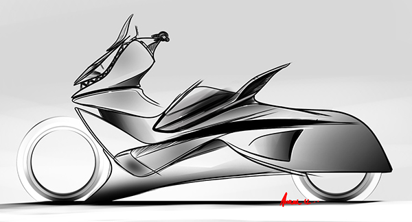 600x324 Honda Motorcycles Concept Sketches On Behance - Honda Motorcycle Sketch