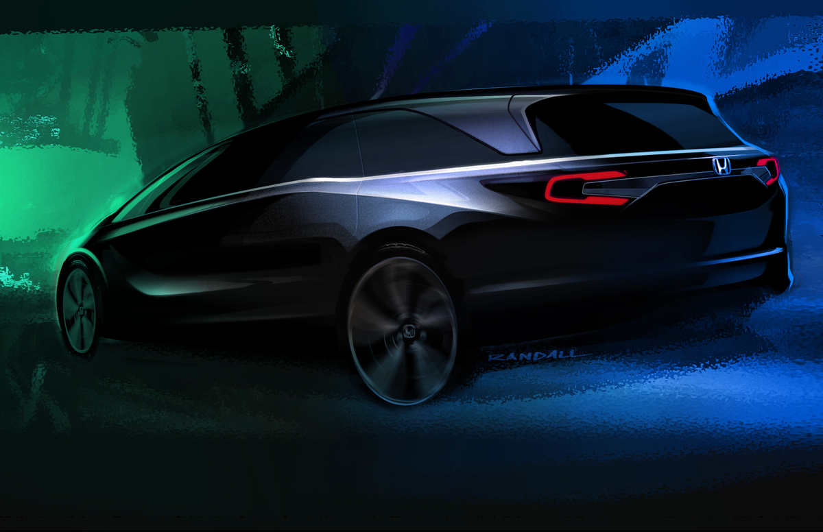 1200x776 Honda Unveils Teaser Sketch Of 2018 Odyssey Minivan To Debut At - Honda Sketch