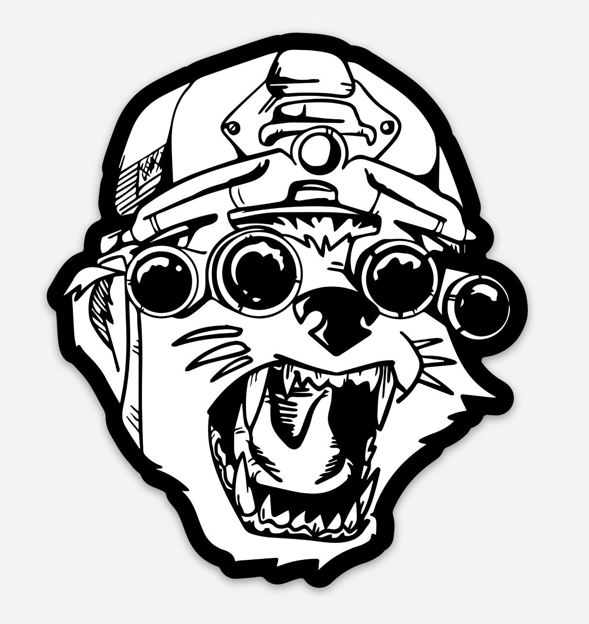 1212x1283 Honey Badger Sticker Gymfidel Brand Apparel - Honey Badger Sketch